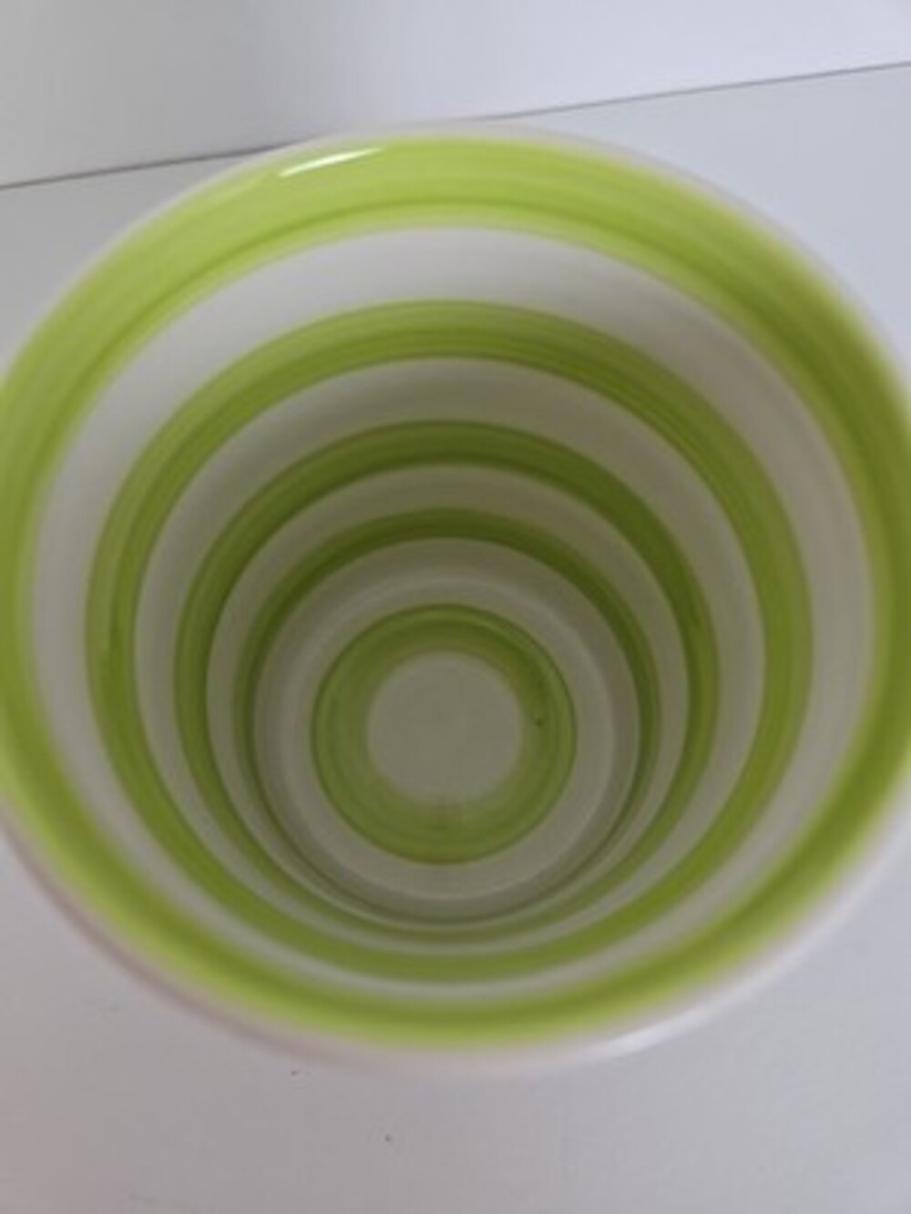 Anthropologie MOLLY HATCH "Make It Happen" Crown Green Stripe 12 Oz Coffee Mug - Picture 6 of 10